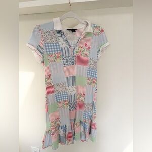Polo Ralph Lauren girls patchwork polo dress pastel floral pattern